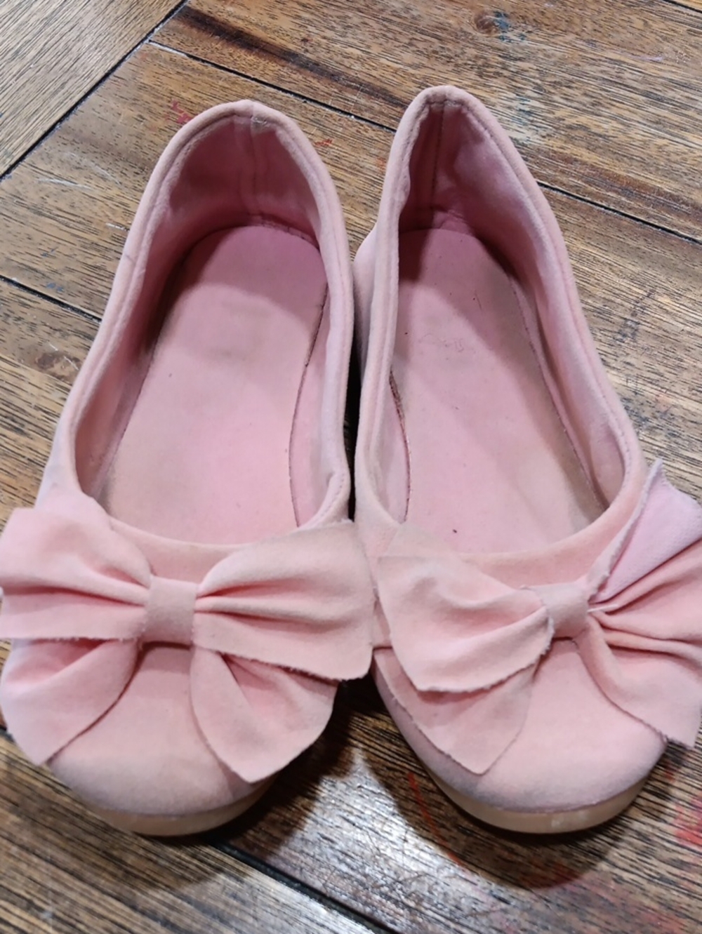 Pink Bow Ballet Flats - Girls's Soft Slip-On Shoes